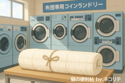布団コインランドリーの風景