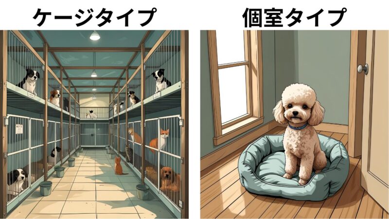 ペットホテルのイメージ図