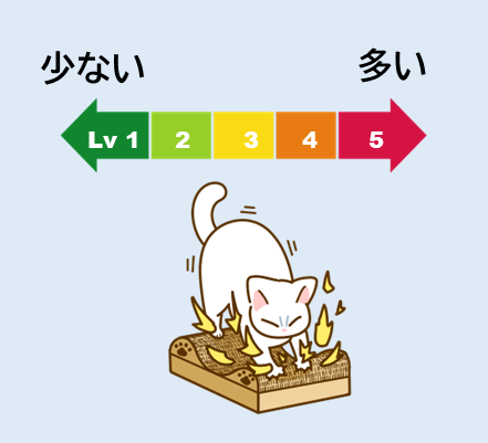 猫の爪とぎカス