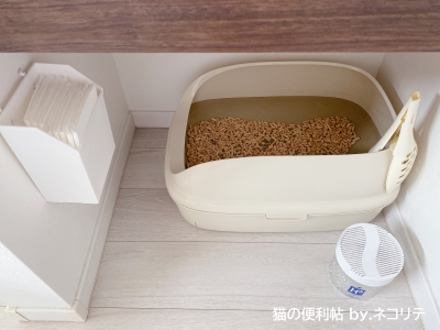 猫のシステムトイレ